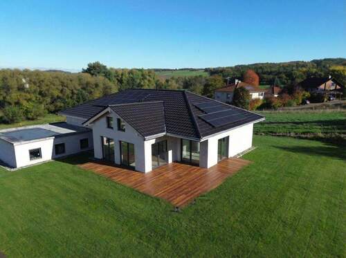 Außenansicht (fertiggestellt) - Exklusiver Neubau-Bungalow mit Photovoltaik und LWP , energieeffizient und individuell gestaltbar!