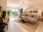 Blick in das Wohnzimmer - 2 Zimmer Etagenwohnung zum Kaufen in Hebertshausen