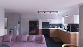 Ansicht Wohnzimmer/Küche Wohneinheit 2 - 