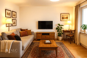 Wohnzimmer Einrichtungsbeispiel - 2 Zimmer Terrassenwohnung in München