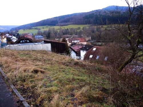Blick nach Osten - Grundstück in Bad Brückenau