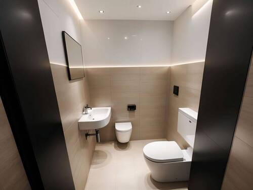 So könnte es aussehen - Gästetoilette im UG - 
