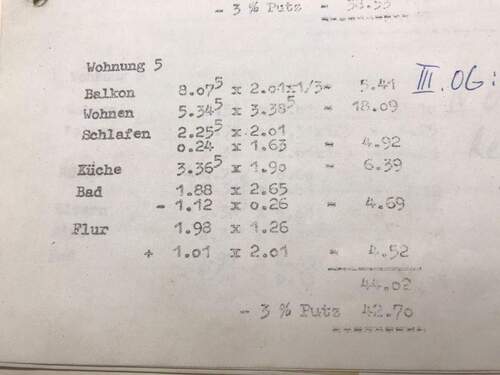 Wohnflächenberechnung - 