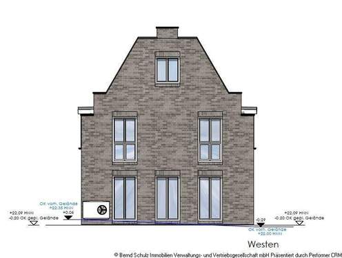 Ansicht Westen - 4 Zimmer Doppelhaushälfte zum Kaufen in Hamburg