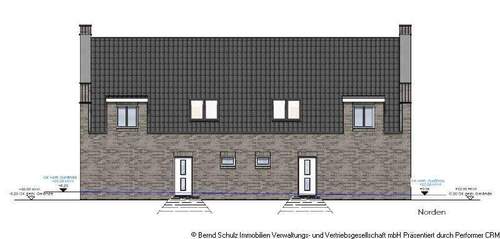 Ansicht Norden - 4 Zimmer Doppelhaushälfte in Hamburg