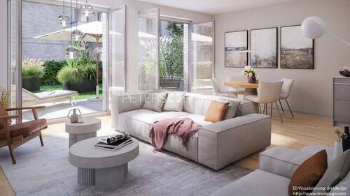 Visualisierung Wohnzimmer - 3 Zimmer Etagenwohnung zur Miete in Hamburg