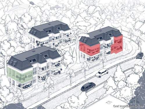 A5 - 2 Zimmer Wohnung inkl. PKW-Stellplatz Parkett Balkon im grünen Waidmannslust (A5),