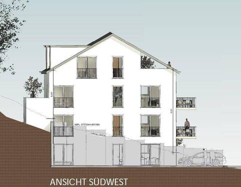 Ansicht Südwest - Onsdorf Nähe Nittel-GrevenmacherLux. - Neubauprojekt -4 Zi.- Maisonette Wohnung, 148 qm Wohnfläche