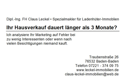 Professionelle Objektvermittlung zum Marktpreis - 