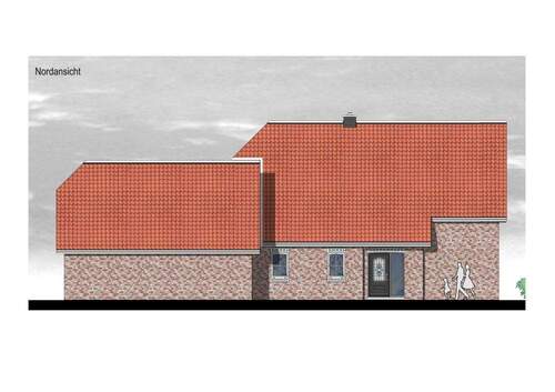 Nordansicht des geplanten Neubaus - 