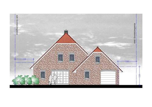 Ostansicht des geplanten Neubaus - 