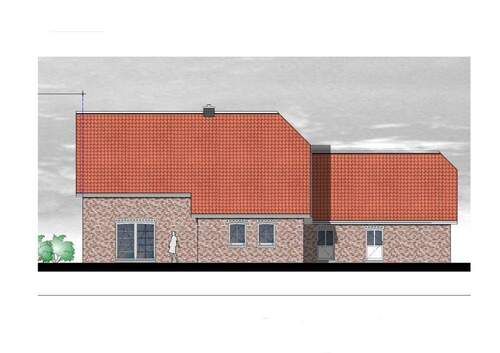 Südansicht des geplanten Neubaus - 