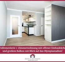 Vollrenovierte 1-Zimmerwohnung mit Einbauküche und großem Balkon mit Blick auf das Olympiastadion! - Berlin Westend