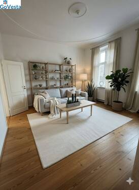 Wohnzimmer (Einrichtungsbeispiel) - 2 Zimmer Etagenwohnung zum Kaufen in Berlin
