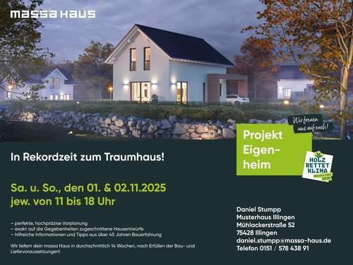 Wochenendberatung - Traumhaus auf großem Traumgrundstück sucht Bauinteressierte