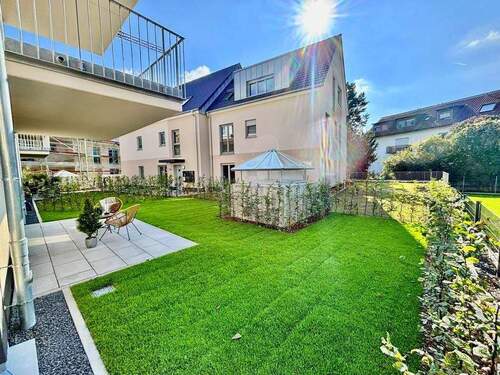 Garten1 - 3 Zimmer-Wohnung mit eigenem Garten, Einbauküche, Full-Smart-Home und Tiefgaragenstellplatz