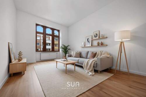 WOHNZIMMER - VISUALISIERT - STILVOLLES WOHNEN IM HERZEN VON WIESBADEN - Sofort bezugsfertig