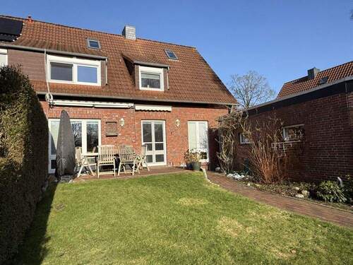Gartenansicht - Doppelhaushälfte mit 138,00 m&sup2; in Jever zum Kaufen