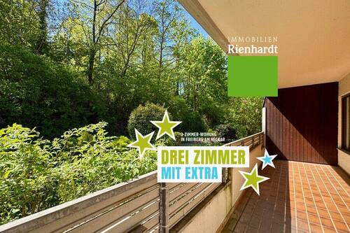 Ansicht - Drei Zimmer mit Extra! 3-Zimmer-Wohnung in Freiberg am Neckar