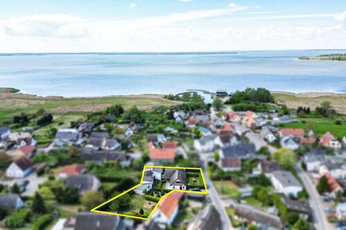 Luftaufnahme Grundstück am Achterwasser - 