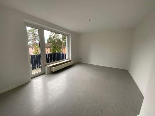 Wohnzimmer mit großem Fenster und Glastür mit Zugang zum Balkon (2).JPG - 3 Zimmer Etagenwohnung zur Miete in Stadtallendorf