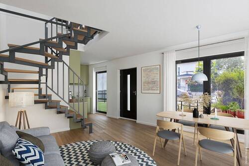 Wohn- und Essbereich - Letzte verfügbare Einheit: Hochwertiger Erstbezug mit Garten und Dachterrasse