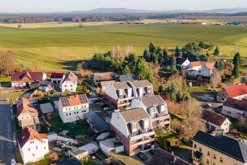 Luftbild - Süd - Etagenwohnung mit 27,70 m&sup2; in Ottendorf-Okrilla zum Kaufen