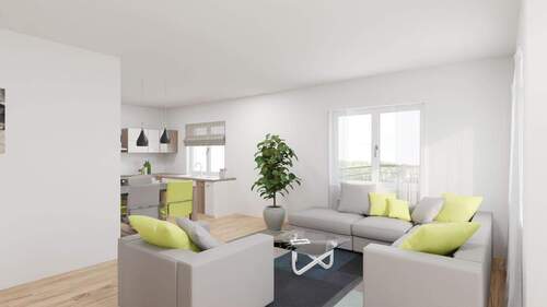 Wohnzimmer -optional- - Etagenwohnung mit 76,70 m² in Tuttlingen zum Kaufen
