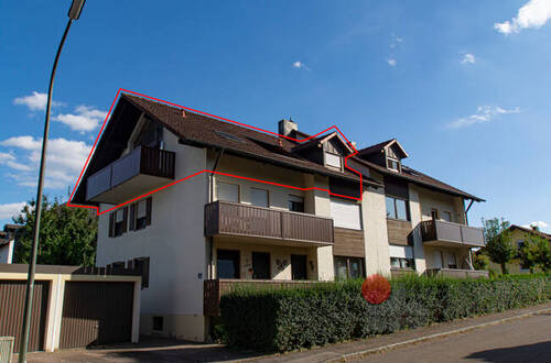 Mehrfamilienhaus - Modern im ländlichen Stil - Dachstudio mit 2 Zimmern und 2 Balkonen am Ortsrand von Lenting