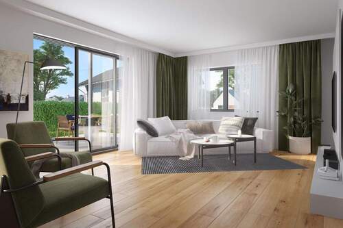 Wohnzimmer - Einfamilienhaus mit 173,80 m&sup2; in Brunnthal zum Kaufen