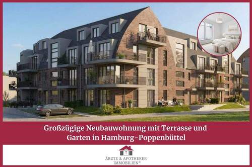 Ärzte & Apotheker Immobilien - Großzügige Neubauwohnung mit Terrasse und Garten in Hamburg-Poppenbüttel