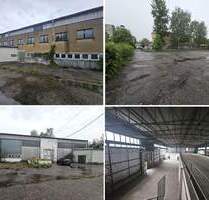 2 freist., pfeilerfreie Hallen in ruhiger Lage mit Büro-& Lagerebenen + ca. 2.500 m² Freifläche mgl. - Leipzig Dölitz-Dösen