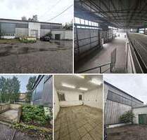 Freistehende, pfeilerfreie Halle in ruhiger Lage mit Büro-Lagerebene, Freifläche möglich - Leipzig Dölitz-Dösen