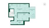 Grundriss der Eigentumswohnung im Projekt Quitten - 