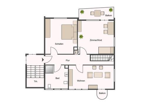 Wohnung Nr. 2 OG rechts - Haus 92 - 