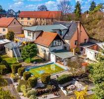 Wo fangen wir nur an? Bach? Pool? Mehrere Werkstätte und Garagen? Wohnen auf 2 Ebenen? Harzig? - Falkenstein/Harz Ermsleben