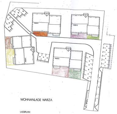 Lageplan - Etagenwohnung mit 80,20 m&sup2; in Warza zur Miete
