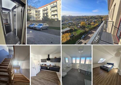 Titel - 2024 kernsaniertes MFH, Blick über Leipziger Skyline - Parknähe, 11 WE, 1 GE, Lift, Fußbodenheizung, Balkone, zzgl.4 SP