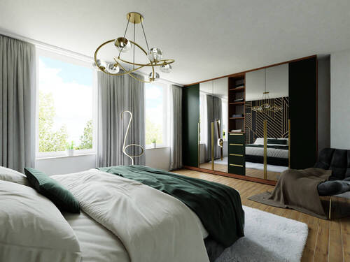 Visualisierung_Glam_Schlafzimmer - Reihenmittelhaus mit 143,00 m² in Bischofsheim zum Kaufen
