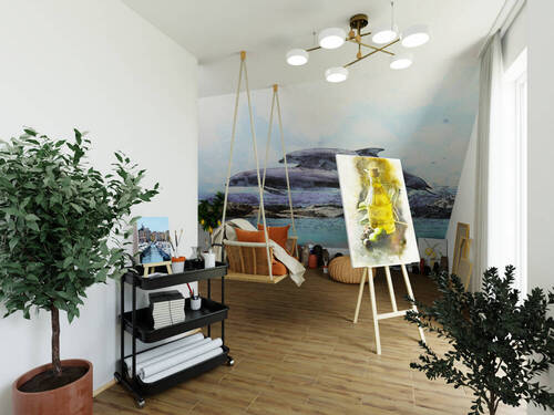 Visualisierung_Mediterran_Hobbyzimmer - Reihenmittelhaus mit 122,00 m² in Holzgerlingen zum Kaufen