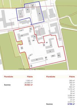 Legende, Flurkarte gesamt - 