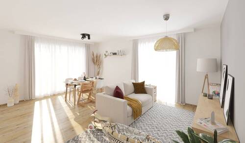 Das lichtdurchflutete Wohnzimmer bringt Ihre Famil - Etagenwohnung mit 92,50 m² in Hasloh zum Kaufen