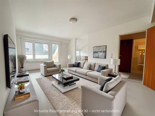 Wohnzimmer Gestaltet - Charmante 2,5- bis 3-Zimmer-Dachgeschosswohnung für Einsteiger