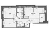 Grundriss - 3 Zimmer Etagenwohnung zur Miete in Dresden
