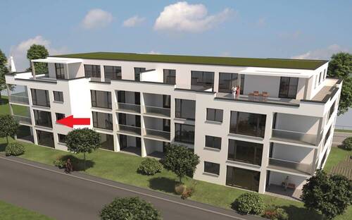 Lage im Haus - 4 Zimmer Neubauwohnung mit Balkon