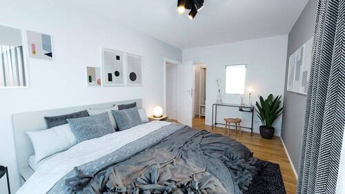 Helles und komfortables Schlafzimmer - 