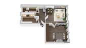 Grundriss Eckersbach 2-Raum - 