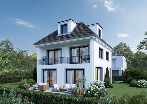 Perspektive Garten (Visualisierung) - 5 Zimmer Einfamilienhaus zum Kaufen in Gräfelfing