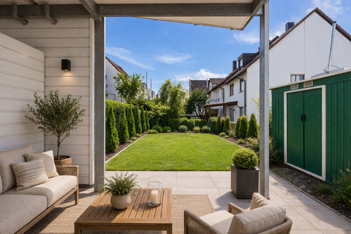 Terrasse mit Garten - 