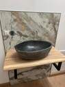 Flussstein Waschbecken - 